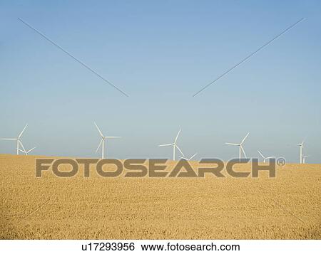 Row on windmills on wind farm View Large Photo Image Stock Photograph - Row on windmills on wind farm. Fotosearch