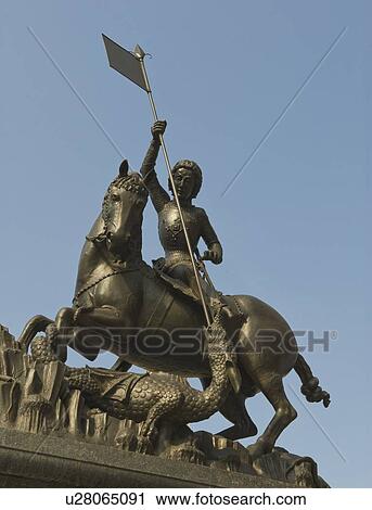 Saint George slaying the dragon statue in Prague View Large Photo Image Stock Image - Saint George slaying the dragon statue in Prague. Fotosearch