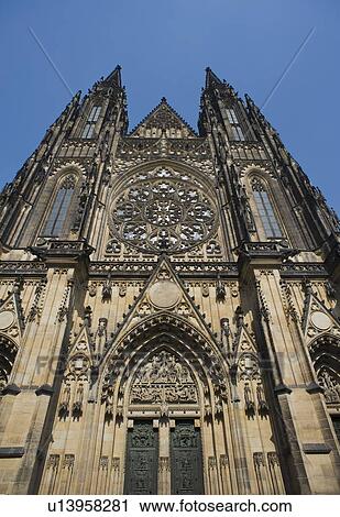 Stock Image - Saint Vitus Cathedral in Prague. Fotosearch