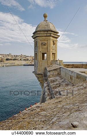Senglea Point parapet, Valleta, Malta View Large Photo Image Stock Image - Senglea Point parapet, Valleta, Malta. Fotosearch
