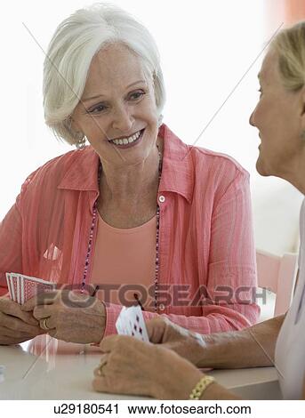 Senior women socializing View Large Photo Image Stock Image - Senior women socializing. Fotosearch