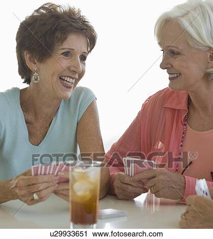 Senior women socializing View Large Photo Image Stock Image - Senior women socializing. Fotosearch