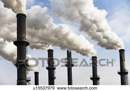 Stock Photo - smokestacks. Fotosearch
