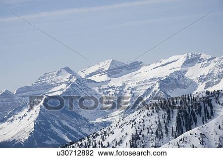 Snow covered mountains, Wasatch Mountains, Utah, United States View Large Photo Image Stock Image - Snow covered mountains, Wasatch Mountains, Utah, United States. Fotosearch