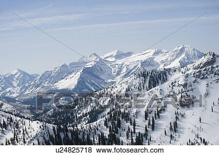 Snow covered mountains, Wasatch Mountains, Utah, United States View Large Photo Image Stock Photo - Snow covered mountains, Wasatch Mountains, Utah, United States. Fotosearch