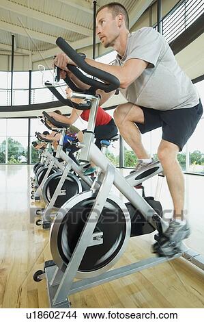 Picture - Spinning class. Fotosearch