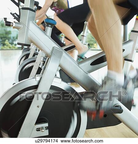 Picture - Spinning class. Fotosearch