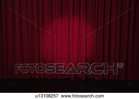 Spotlight on stage curtain View Large Photo Image Stock Photo - Spotlight on stage curtain. Fotosearch