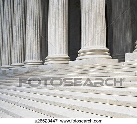 Stock Photo - Steps and row of columns. Fotosearch