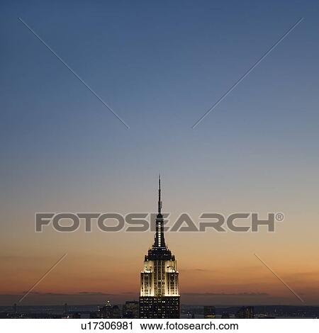 Sunset view of Empire State Building View Large Photo Image Stock Image - Sunset view of Empire State Building. Fotosearch