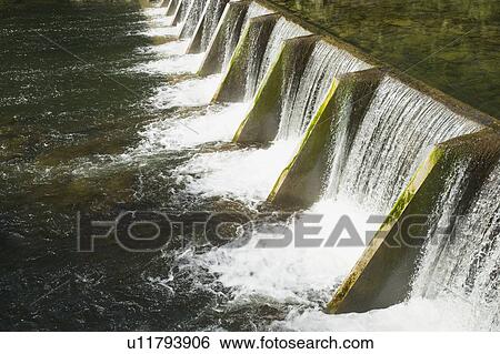 Water pouring over dam, Vancouver, British Columbia, Canada View Large Photo Image Stock Photograph - Water pouring over dam, Vancouver, British Columbia, Canada. Fotosearch