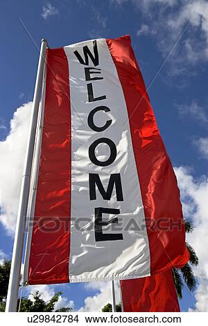 Picture - welcome banner. Fotosearch