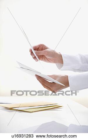 Woman reading mail View Large Photo Image Stock Image - Woman reading mail. Fotosearch