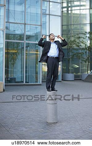 Businessman Cheering View Large Photo Image Picture - Businessman Cheering. Fotosearch