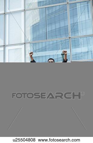 Businessman Cheering View Large Photo Image Stock Photo - Businessman Cheering. Fotosearch