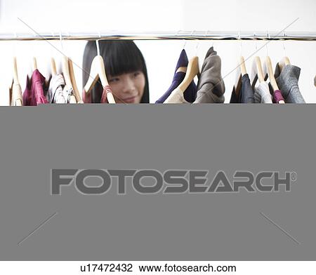 Mid Adult Woman Shopping Clothes View Large Photo Image Stock Image - Mid Adult Woman Shopping Clothes. Fotosearch
