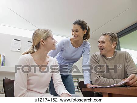 Stock Image - A portrait of a business group.. Fotosearch
