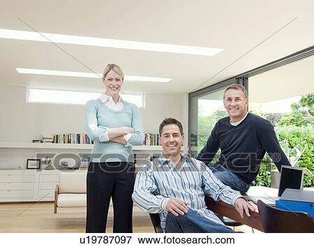 A portrait of three business people View Large Photo Image Stock Photo - A portrait of three business people. Fotosearch
