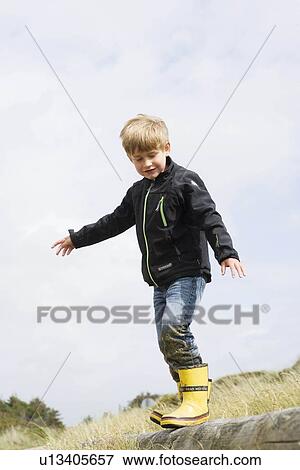 Boy Balancing View Large Photo Image Stock Photo - Boy Balancing. Fotosearch