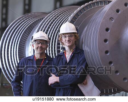 Engineers Next To Turbine View Large Photo Image Stock Image - Engineers Next To Turbine. Fotosearch