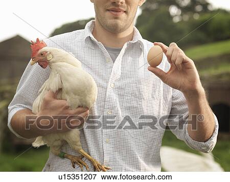 Farmer Holding Egg And Hen View Large Photo Image Stock Photo - Farmer Holding Egg And Hen. Fotosearch