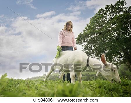 Girl And Goat View Large Photo Image Stock Image - Girl And Goat. Fotosearch
