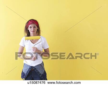 Girl painting. View Large Photo Image Stock Photograph - Girl painting.. Fotosearch