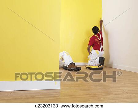 Men painting. View Large Photo Image Stock Image - Men painting.. Fotosearch