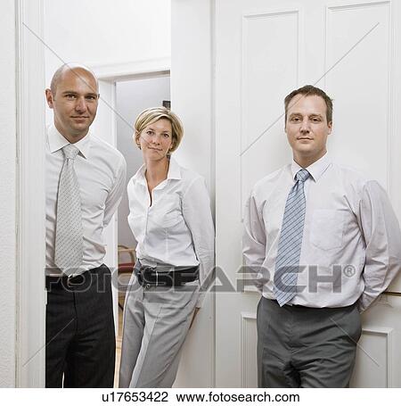 Stock Image - Portrait of coworkers together. Fotosearch