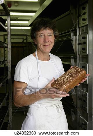 portrait organic bread baker View Large Photo Image Stock Image - portrait organic bread baker. Fotosearch