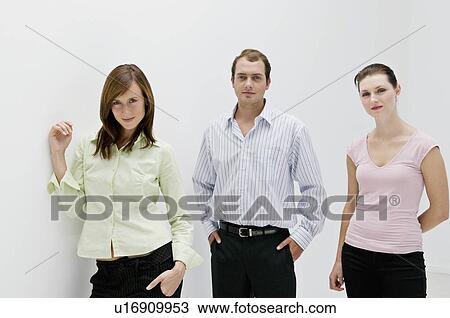 Stock Image - Three business people.. Fotosearch