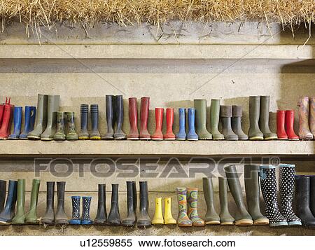 Wellington Boots Against The Wall View Large Photo Image Stock Photography - Wellington Boots Against The Wall. Fotosearch