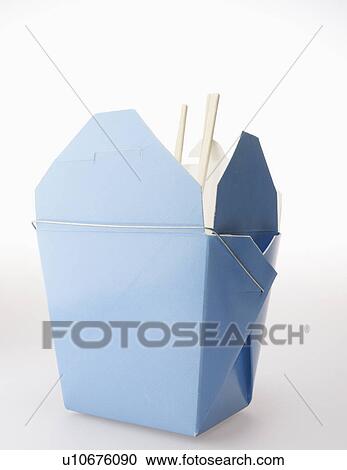 Stock Image - Asian Takeaway with Chopsticks. Fotosearch