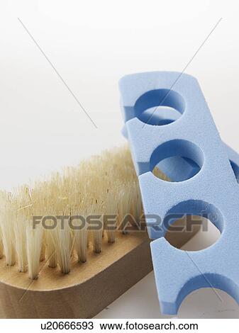 Close-Up of Nail Brush and Toe Spacers View Large Photo Image Stock Image - Close-Up of Nail Brush and Toe Spacers. Fotosearch