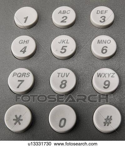 Stock Image - Close-Up of Telephone Keypad. Fotosearch