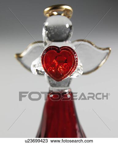 Stock Image - Decorative Glass Angel. Fotosearch