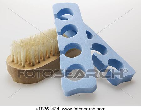 Nail Brush and Toe Spacers View Large Photo Image Picture - Nail Brush and Toe Spacers. Fotosearch