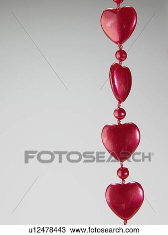 Stock Image - Red Decorative Love Hearts. Fotosearch