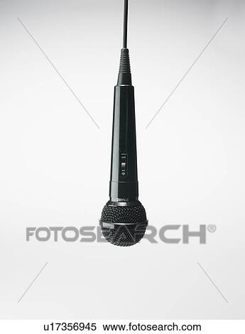 Single Microphone Hanging View Large Photo Image Stock Photography - Single Microphone Hanging. Fotosearch