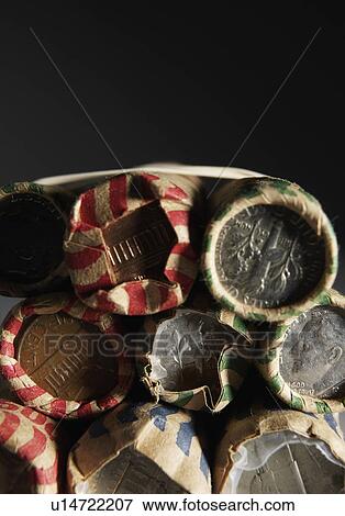 Stack of US Coin Rolls View Large Photo Image Stock Photo - Stack of US Coin Rolls. Fotosearch