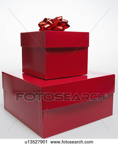 Two Red Gift Boxes View Large Photo Image Stock Image - Two Red Gift Boxes. Fotosearch