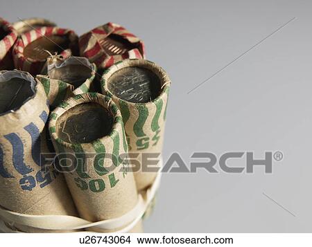 US Coin Rolls View Large Photo Image Picture - US Coin Rolls. Fotosearch