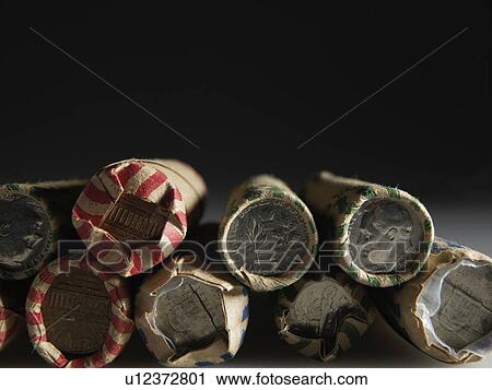 US Coin Rolls View Large Photo Image Stock Image - US Coin Rolls. Fotosearch