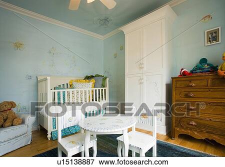 Baby's room with underwater theme View Large Photo Image Stock Photo - Baby's room with underwater theme. Fotosearch