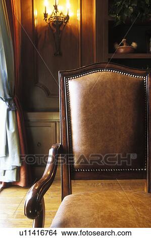 Picture - Brown leather armchair. Fotosearch