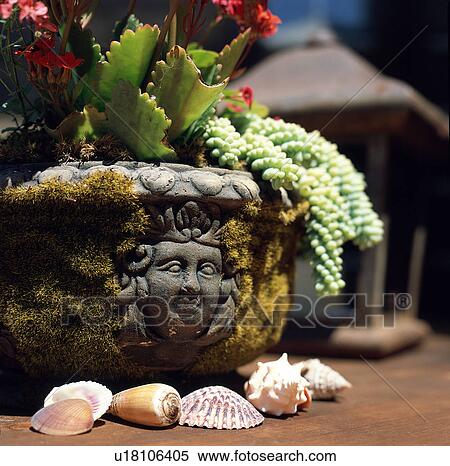 Centerpiece with carved face View Large Photo Image Stock Photography - Centerpiece with carved face. Fotosearch