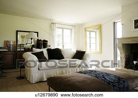 Comfy couch in living room View Large Photo Image Stock Image - Comfy couch in living room. Fotosearch
