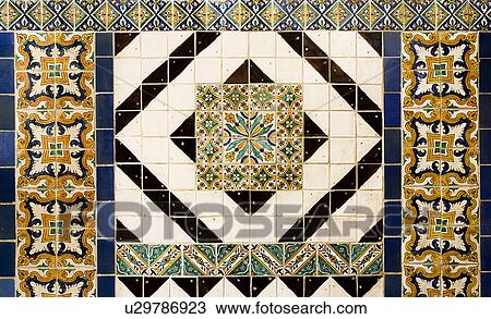 Detail decorative tile work View Large Photo Image Stock Image - Detail decorative tile work. Fotosearch