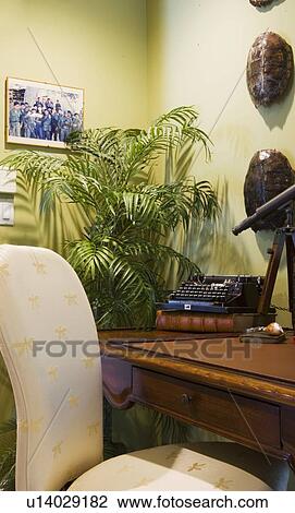 Detail desk in small home office View Large Photo Image Stock Image - Detail desk in small home office. Fotosearch