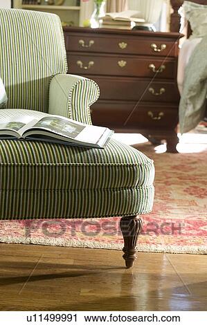 Detail green striped chaise lounge View Large Photo Image Stock Image - Detail green striped chaise lounge. Fotosearch